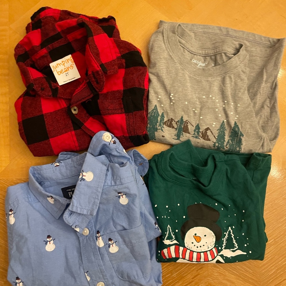 Christmas/Winter boys shirt set size 2T